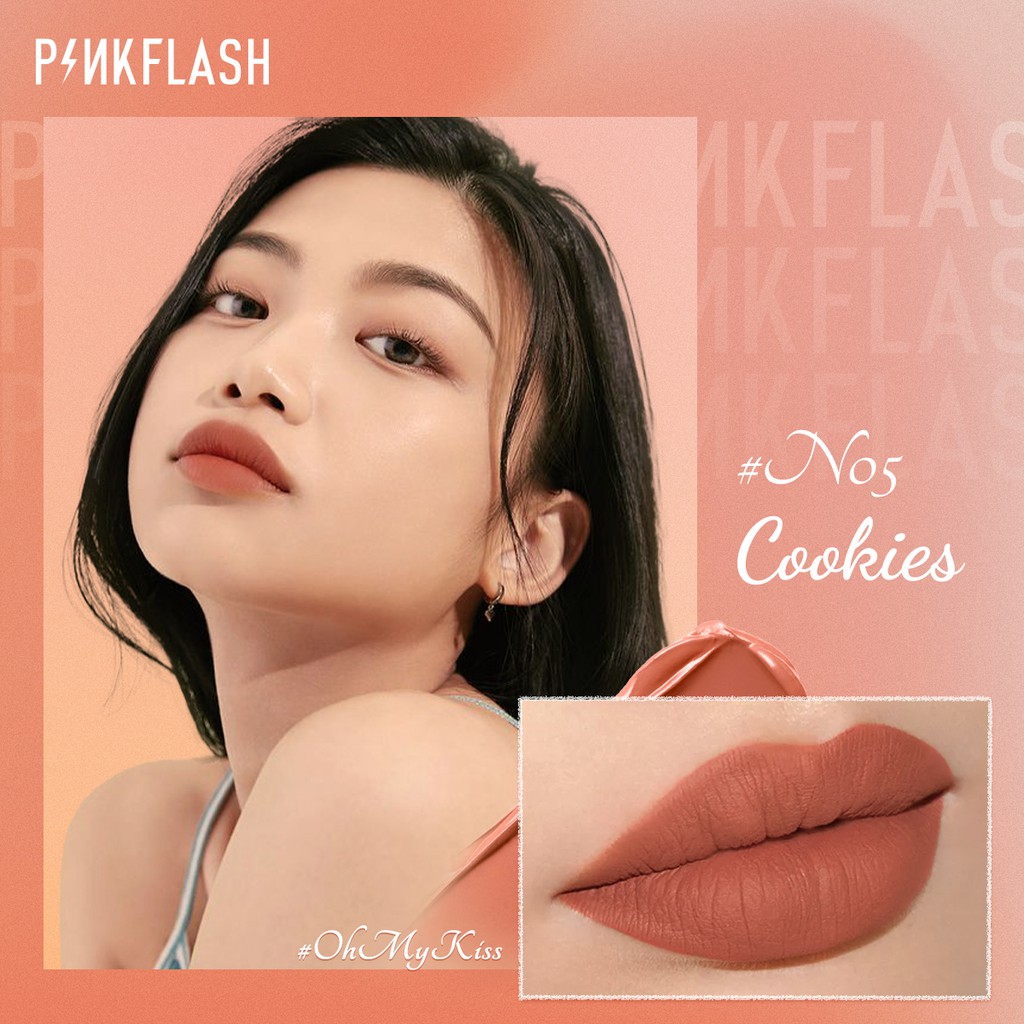 1 son kem PINKFLASH dưỡng ẩm môi chống nước lâu trôi 30g