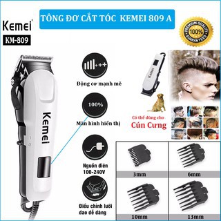 Tông đơ cắt tóc kemei 809a, không dây cao cấp, dễ dàng tiện dụng, an toàn chất lượng…