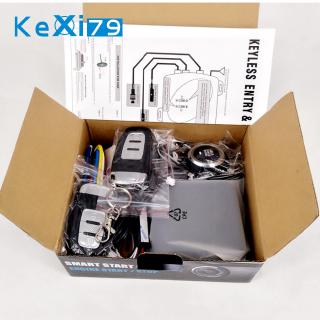 9Pcs/Set Car SUV Keyless Entry Engine Start Alarm System Push Button Remote Starter Stop Auto