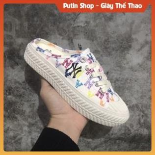 Giầy Sục MLB thể thao ny các màu hot đen trắng xanh  , giày lười đạp gót nữ bản đẹp full box , Putin Shop