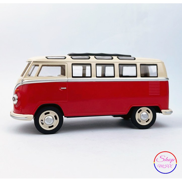 Xe mô hình sắt Volkswagen Bus 1967 TẶNG KÈM BIỂN SỐ tỉ lệ 1:24 hãng MZ