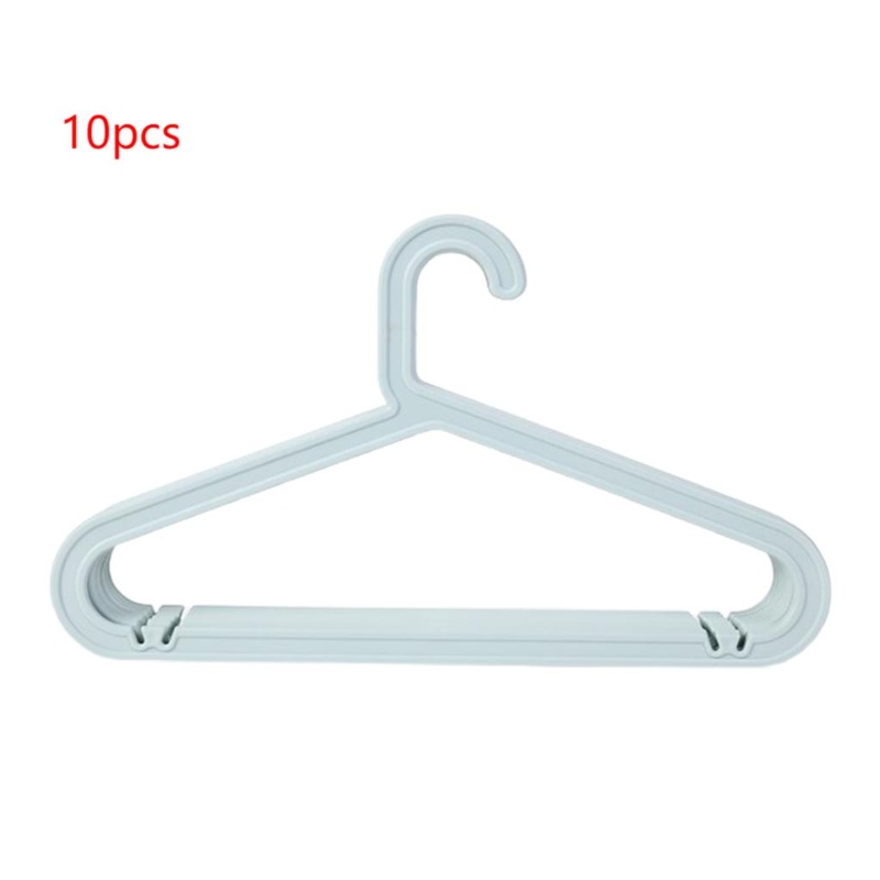 Set 10 Giá Đỡ Nhựa Treo Quần Áo Không Để Lại Dấu Vết Chống Trượt