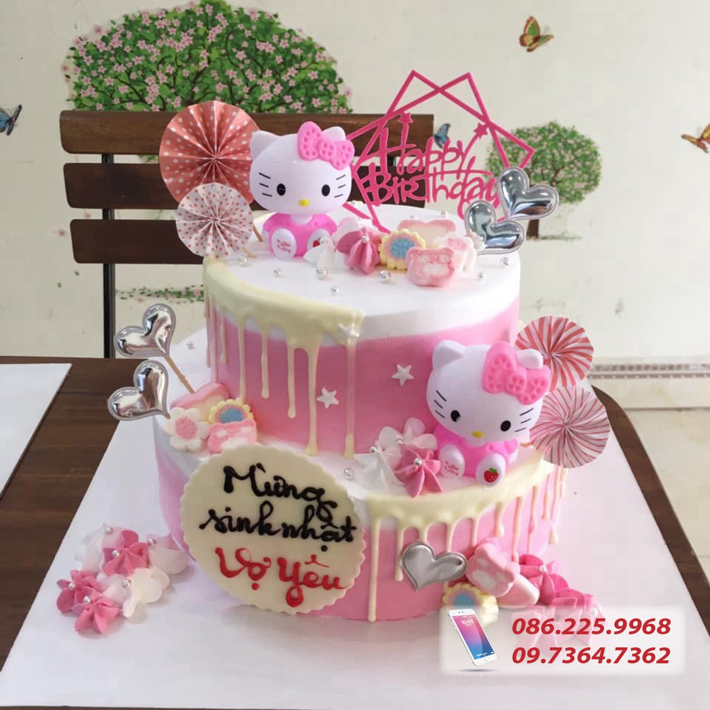 [FREESHIP❤️] Hello Kitty Mèo Kitty trang trí bánh sinh nhật- bánh kem - SPK Shop