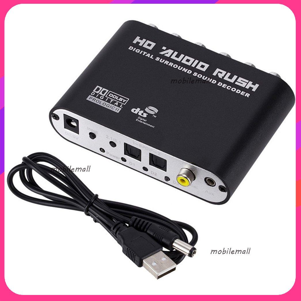 Mới Digital 5.1 Audio Decoder Dolby Dts/Ac-3 Optical To 5.1-Channel Digital 5.1 Audio  Decoder  Dolby Dts/Ac-3