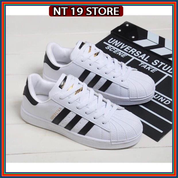Giày adidas ba sọc nam nữ , Giày thể thao nam nữ adidas Super Star bản chuẩn full box bill