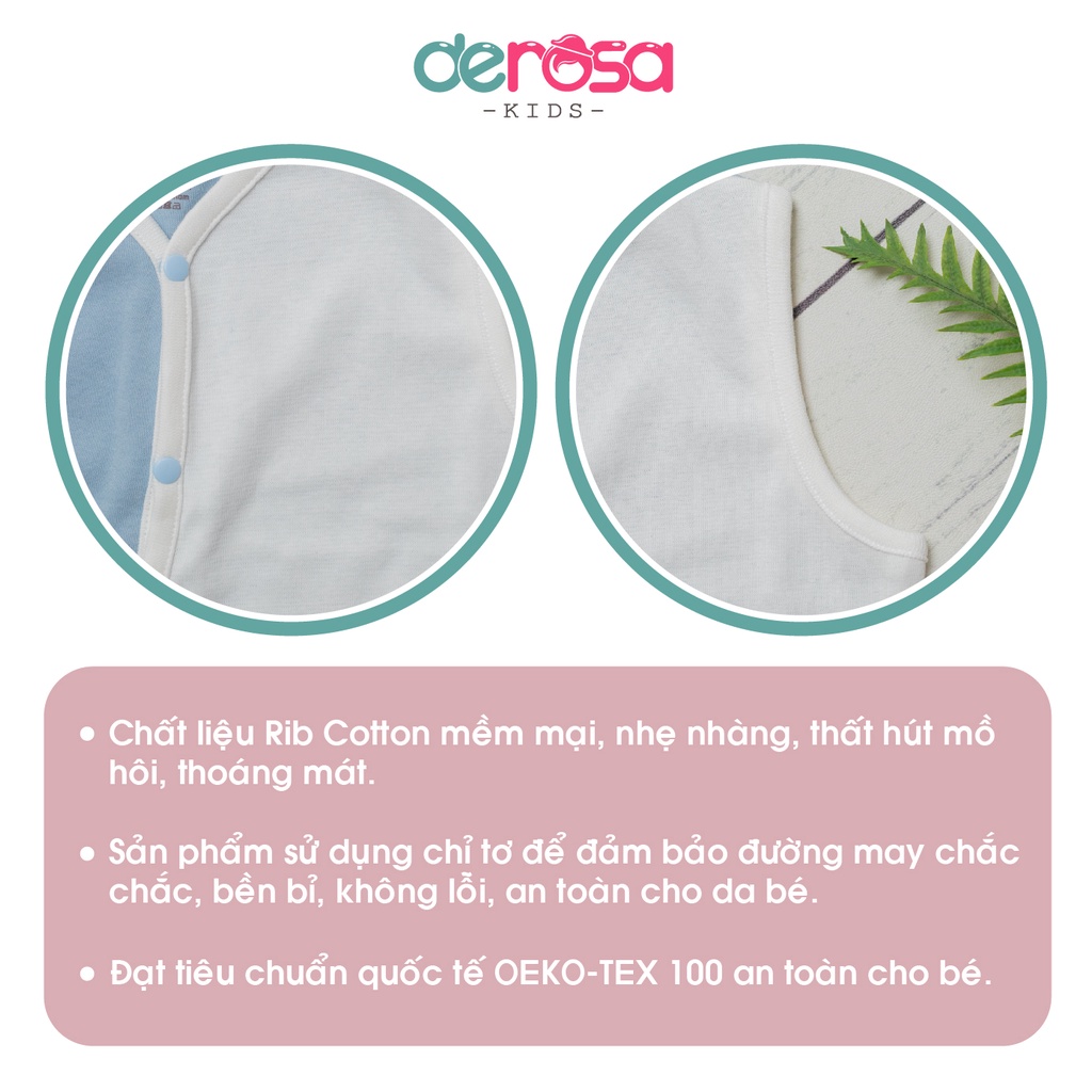 Áo gile cho bé gái và bé trai DEROSA KIDA chất liệu cotton | 3 - 24 tháng | AWBB220A