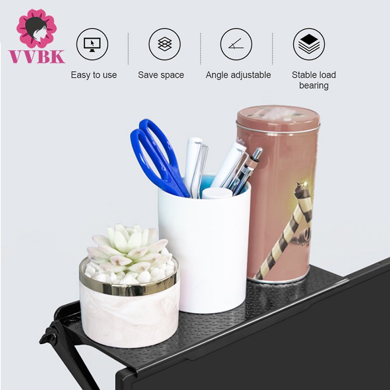 VVBK Computer Monitor Rack Foldable Shelf TV Box Router Shelf Set-top Box Bracket Holder Mini PC DVD Player Stand Rack @VN