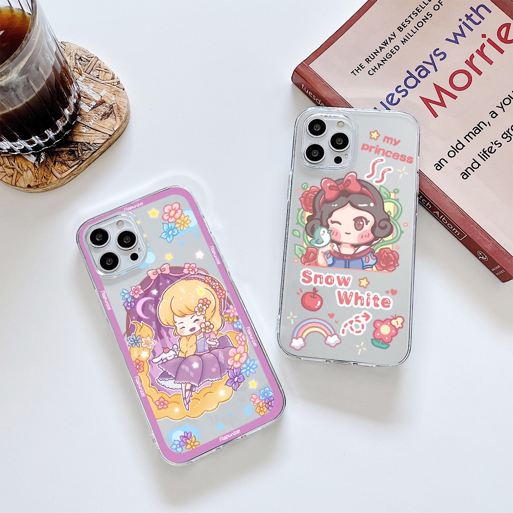 Ốp Điện Thoại Tpu Dẻo Họa Tiết Công Chúa Disney Cho iPhone 11 12 13 pro max XS X XR XSMax 7 8 6 6s plus 5 4 SE 2020