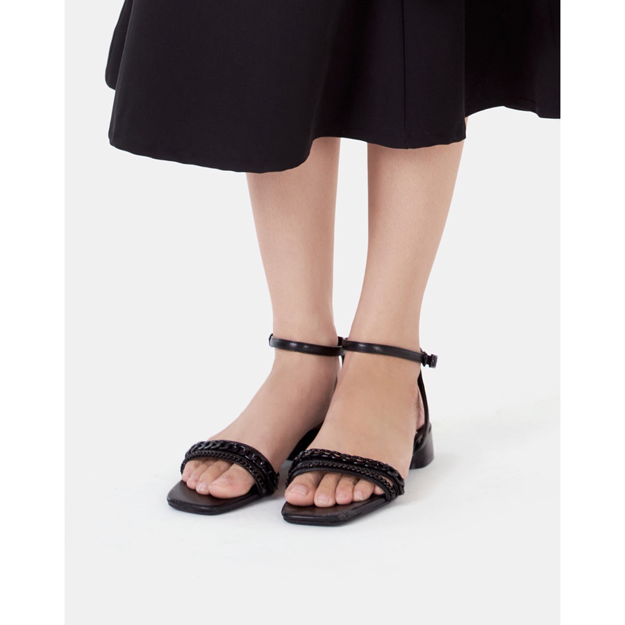 Giày Sandal 3cm Nữ Thời Trang JUNO Trang Trí Xích Đôi SD03060