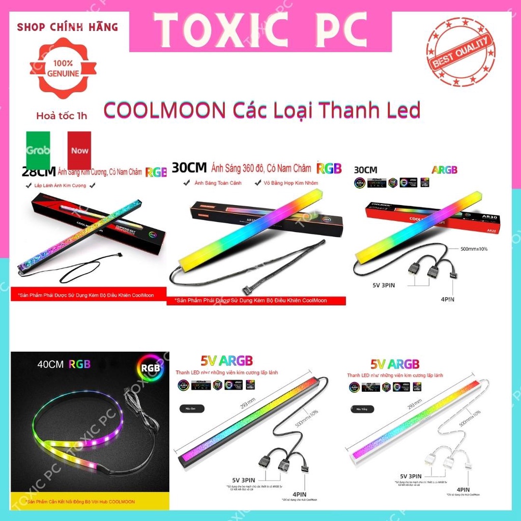 Coolmoon Diamond Ray, Coolmoon AR30, CoolMoon Y360, Dây Led CoolMoon