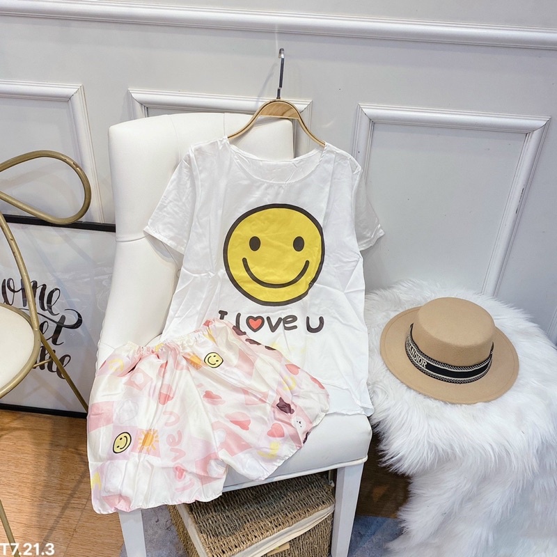 [Hàng Mới Về] ĐỒ BỘ NGẮN LỤA IN HÌNH SIÊU CUTE