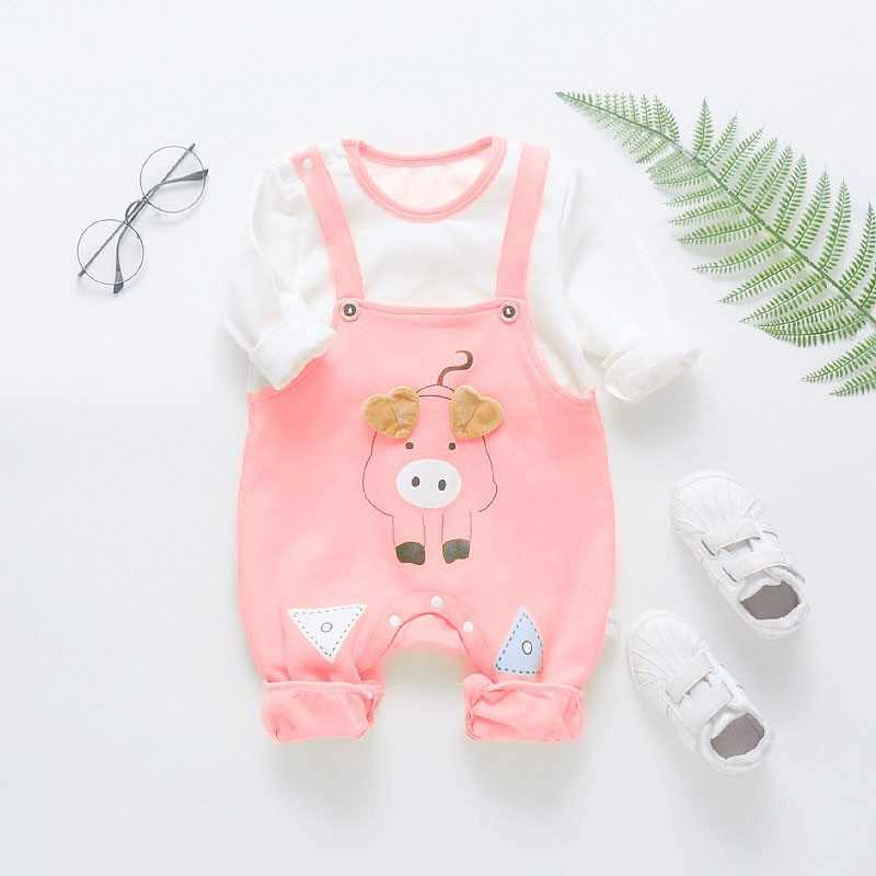 Body Yếm Dài Tay cho Bé Trai Bé Gái mẫu Vàng quần áo trẻ em chất Cotton xịn mịn từ 3-12kg