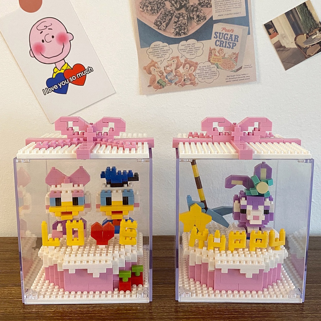 Bộ đồ chơi lắp ráp tạo hình bánh sinh nhật đáng yêu mô hình decor Nanoblocks sáng tạo cho bé CÓ ĐÈN