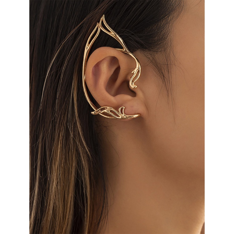 Khuyên Kẹp Vành Tai Màu Sắc Bạc Phong Cách Gothic Thời Trang Cho Nữ|