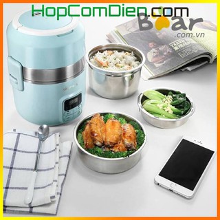 Hộp cơm điện tử áp suất hẹn giờ hút chân không lòng full inox DFH-B20J1