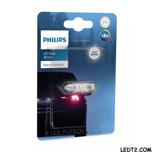 [LEDT2 ISOP] Đèn trần Festoon Philips Ultinon Pro3000 [Số lượng: 1 cái] [Bảo hành 5 năm]