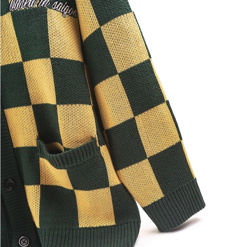 Áo Khoác Len Unisex GREEN CHECKERED CARDIGAN HADES Brand Chính Hãng | WebRaoVat - webraovat.net.vn