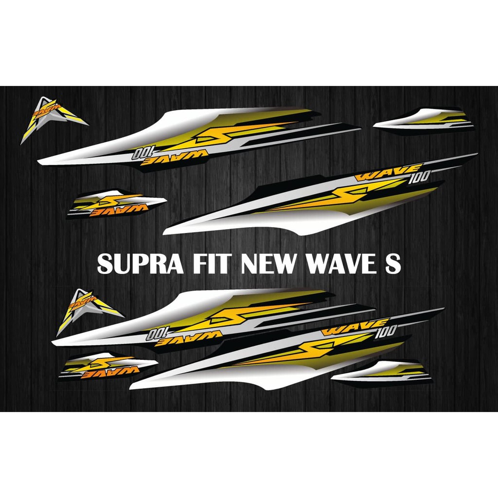 Sticker Dán Trang Trí Xe Hơi X / Supra Fit 2006 Wave S Chất Lượng Cao