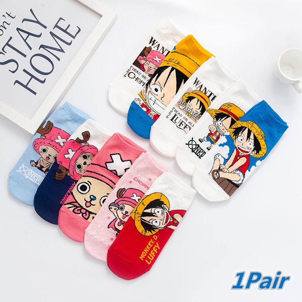 1 Đôi Tất Ngắn In Hình Luffy Chopper Thời Trang