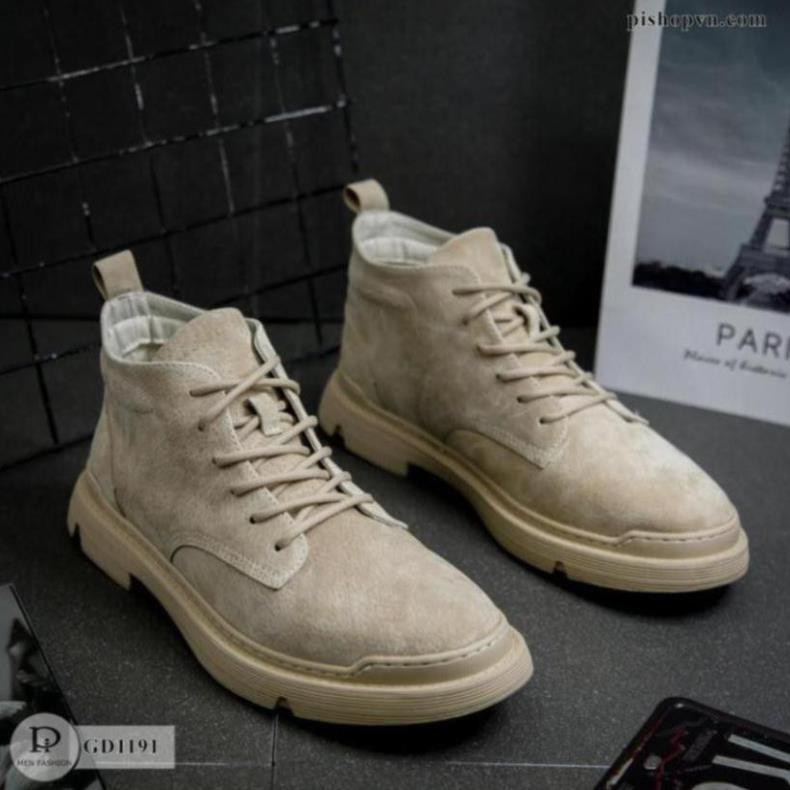 Giày Sneaker Nam - Giày da Lộn Cao Cổ - Thời Trang Cao Cấp GD1191 SneakerNam ! HOT . < !