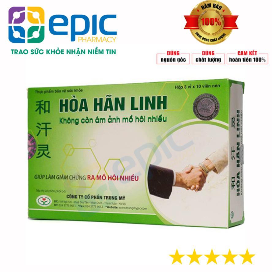 [CHÍNH HÃNG] Hòa Hãn Linh - Thực phẩm chức năng - thực phẩm cho sức khỏe- Hộp 3 vỉ x 10 viên nén