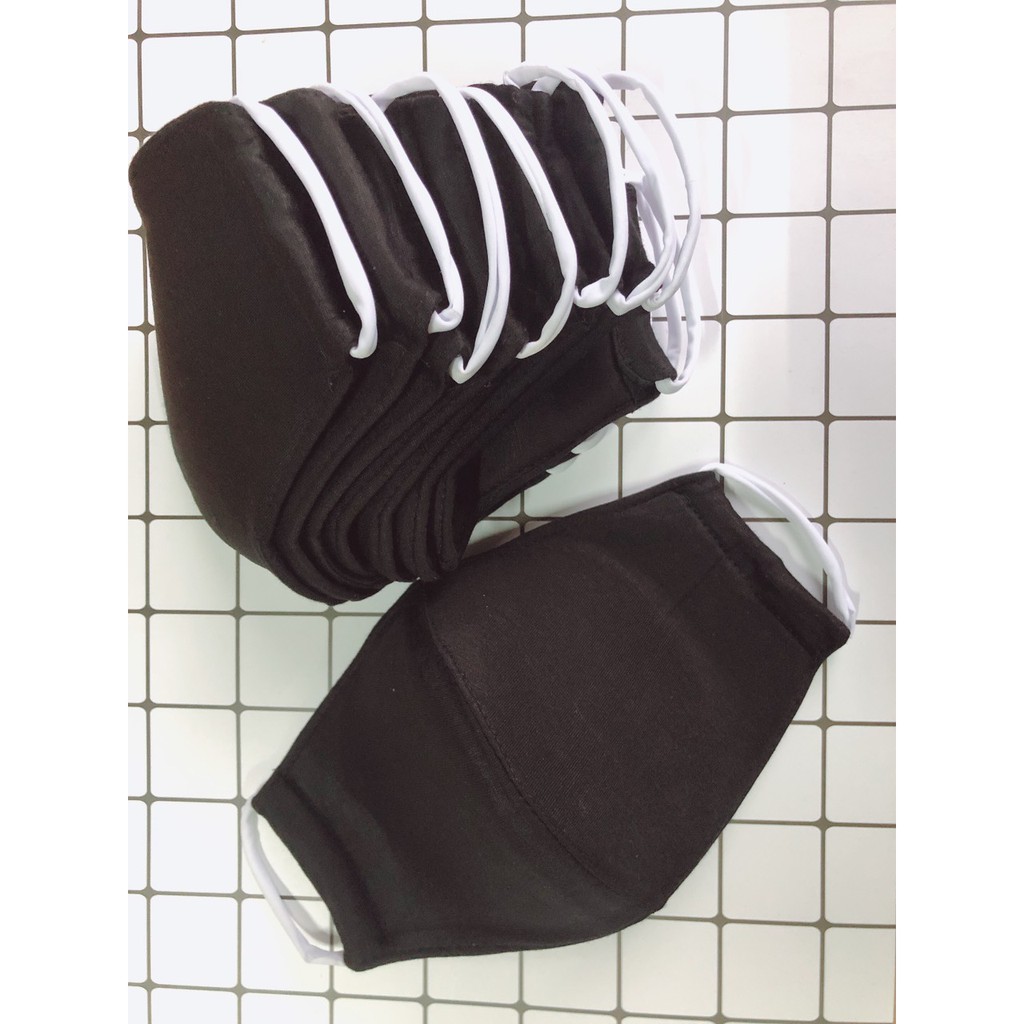 Khẩu trang đen trơn HÀN QUỐC ( 3 lớp ) | BigBuy360 - bigbuy360.vn