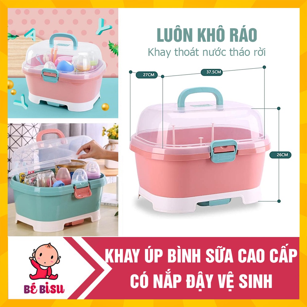 Giá Úp Bình Sữa Có Nắp Đậy cao cấp an toàn cho bé