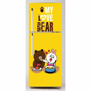 Giấy dán tủ lạnh (Gấu brown và thỏ trắng Cony)