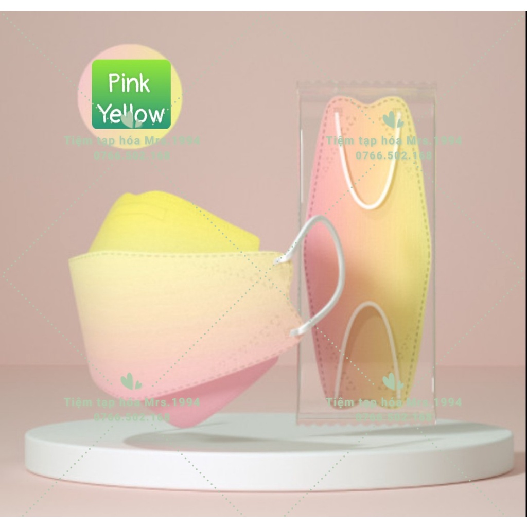 &lt;Loang Pastel Cao Cấp - Ngẫu Nhiên&gt; Set 10 cái Khẩu trang KF94/KN95 sắc màu pastel