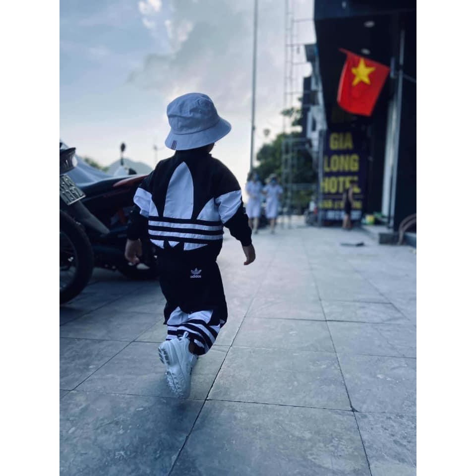 (HÀNG XUẤT XỊN) Bộ gió kid big logo bao độc thị trường Chất liệu gió nhăn giống hệt của hãng Size 90-100-110-120-130