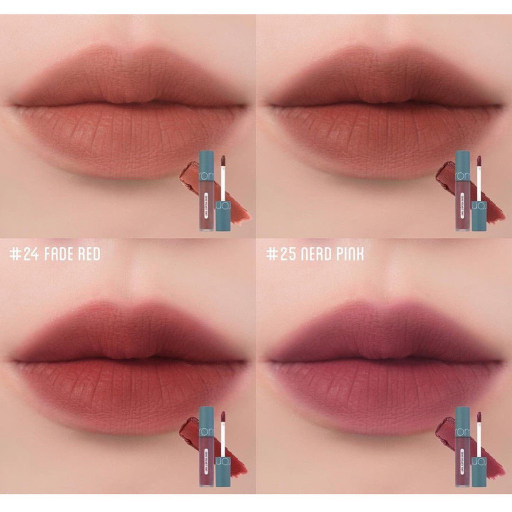 (Màu 22,23,24,25) Son Kem Lì Romand Zero Velvet Tint - Vintage Filter Series