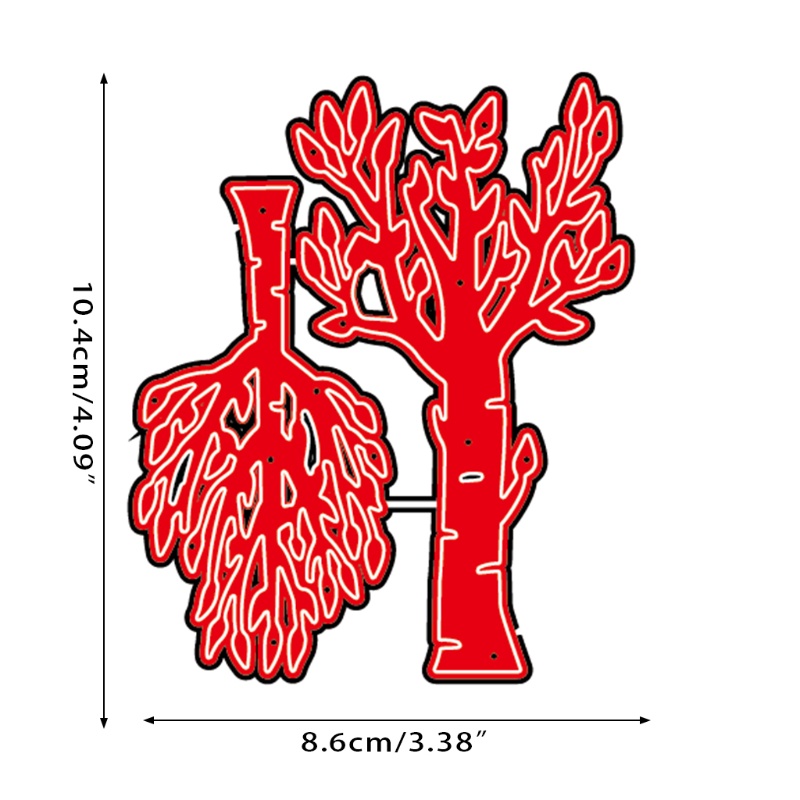 Khuôn cắt giấy kim loại hình cây sáng tạo