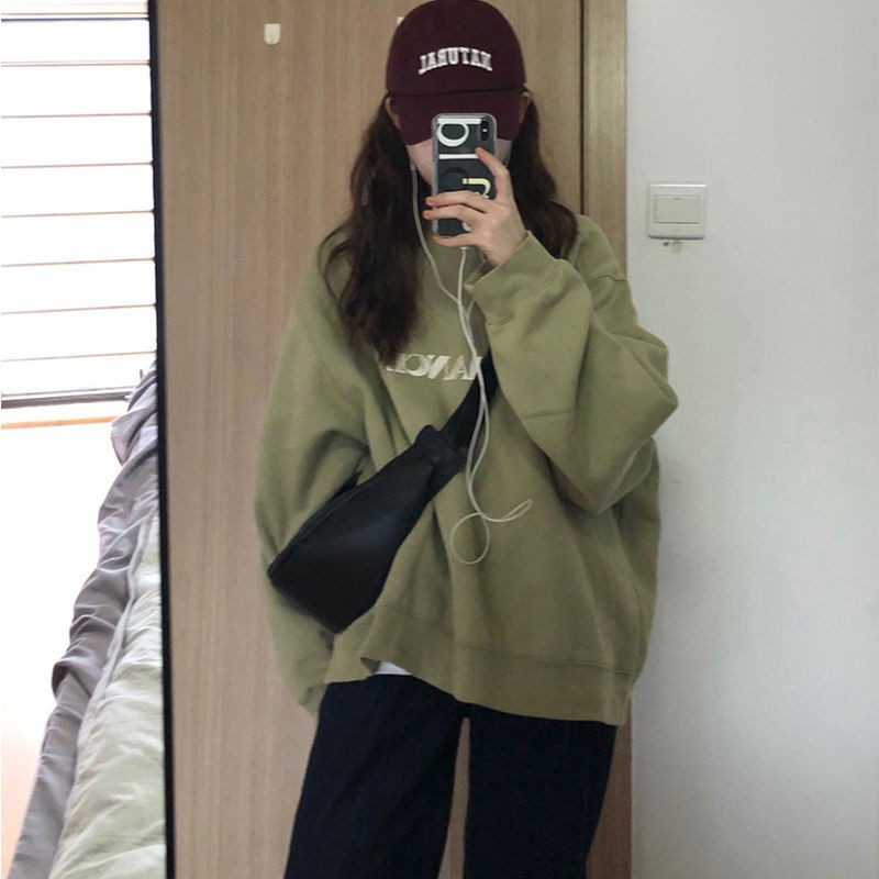 Áo nỉ nữ dài tay có mũ thời trang Hàn