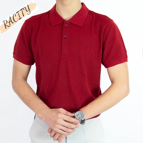Áo Thun Nam Trơn Tay Ngắn có cổ bẻ đẹp Polo Nam cao cấp chất cotton RACITY AT01 | BigBuy360 - bigbuy360.vn