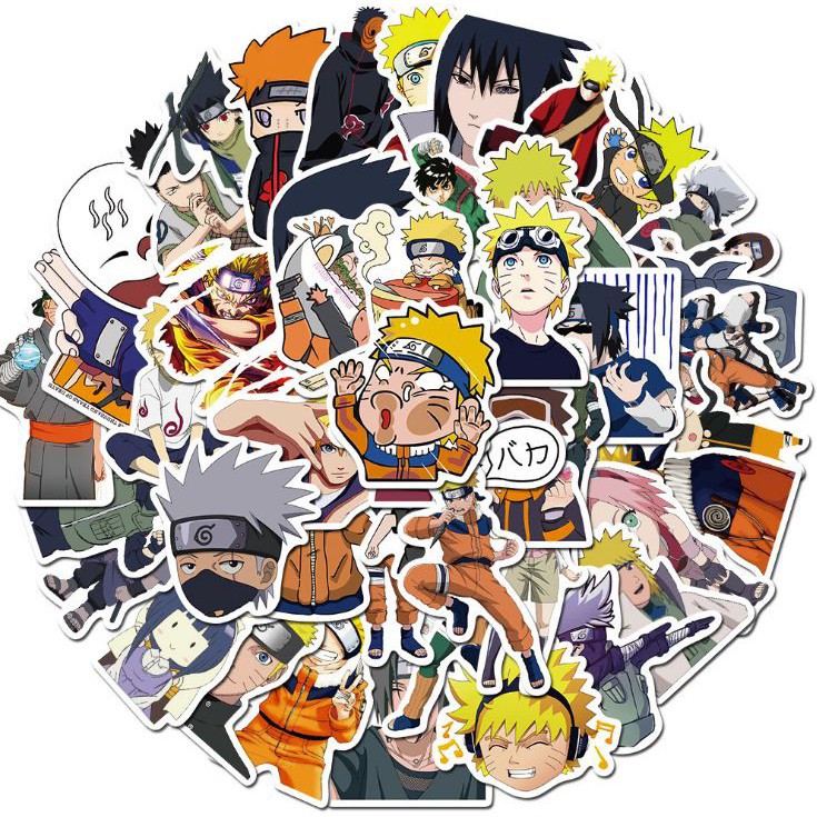 Sticker hình dán naruto set 15 và 30 sticker