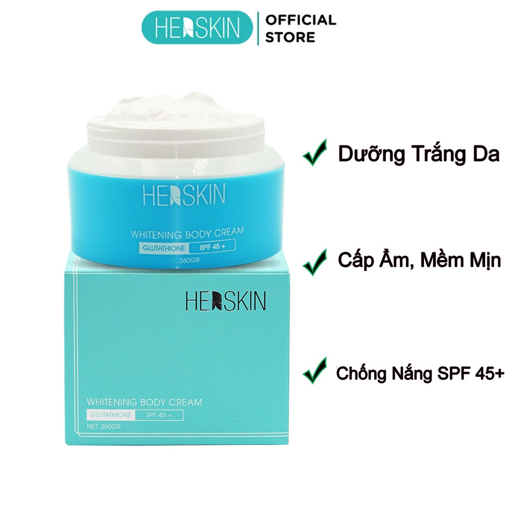 Kem Dưỡng Thể Body Phân Tử Nước Herskin Trắng Mịn Chống Nắng 260gr