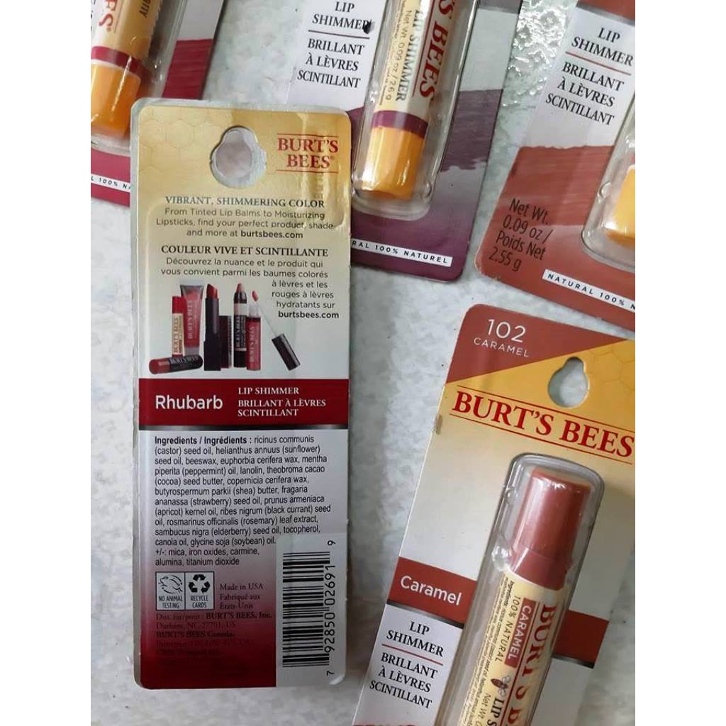 SON DƯỠNG CÓ MÀU HỒNG NHẠT ÁNH NHŨ BURT'S BEES 100% NATURAL MOISTURIZING LIP SHIMMER 4.25g từ mỹ
