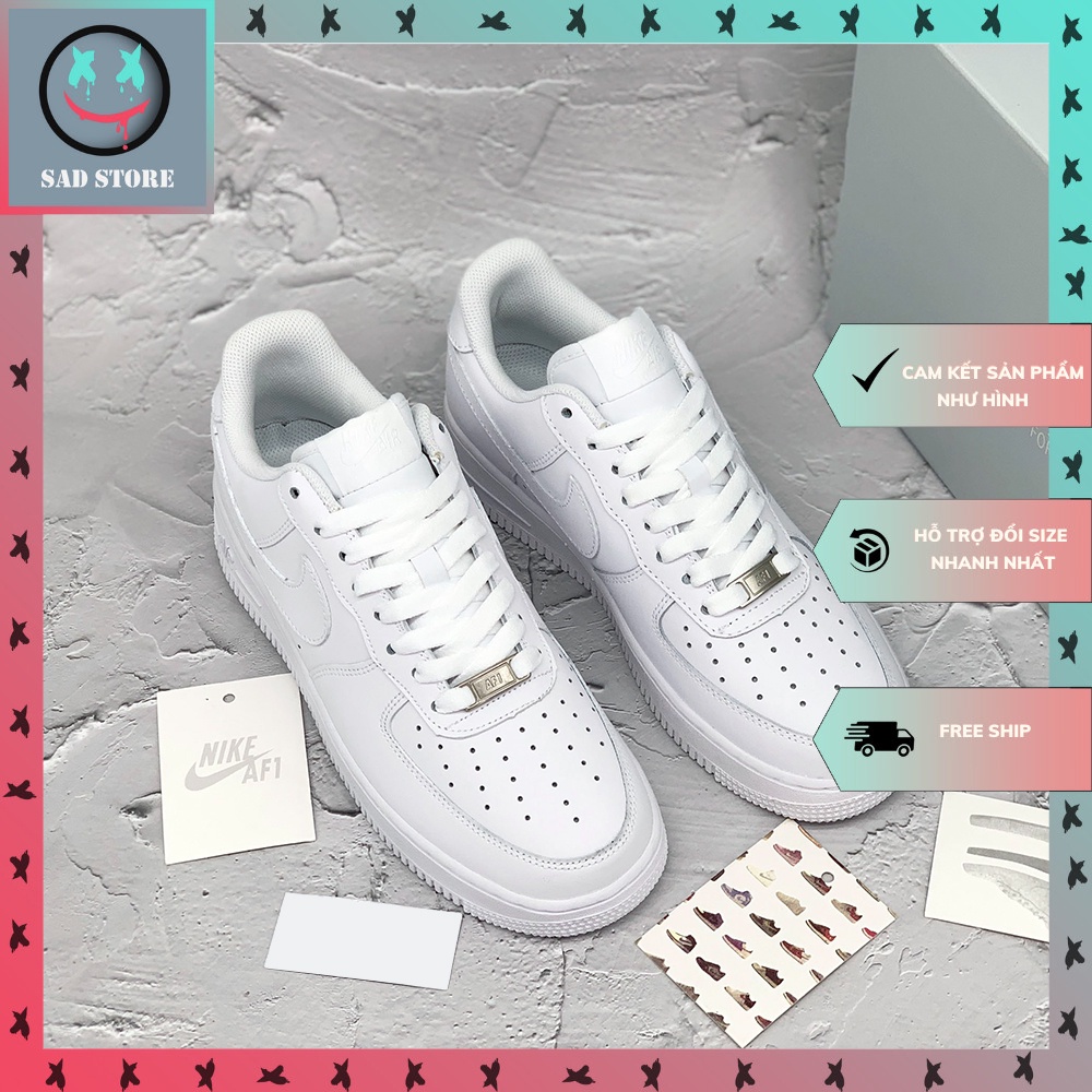 Giày_Nike Trắng Nam Nữ, Giày_Nike Air Force 1 Thể Thao Sneaker Full Box + Bill Free Ship Toàn Quốc