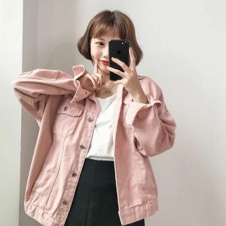 Khoác Jeans Ulzzang Màu Pastel Hàn Quốc Hồng - Trắng  - Rêu - Bạc Hà