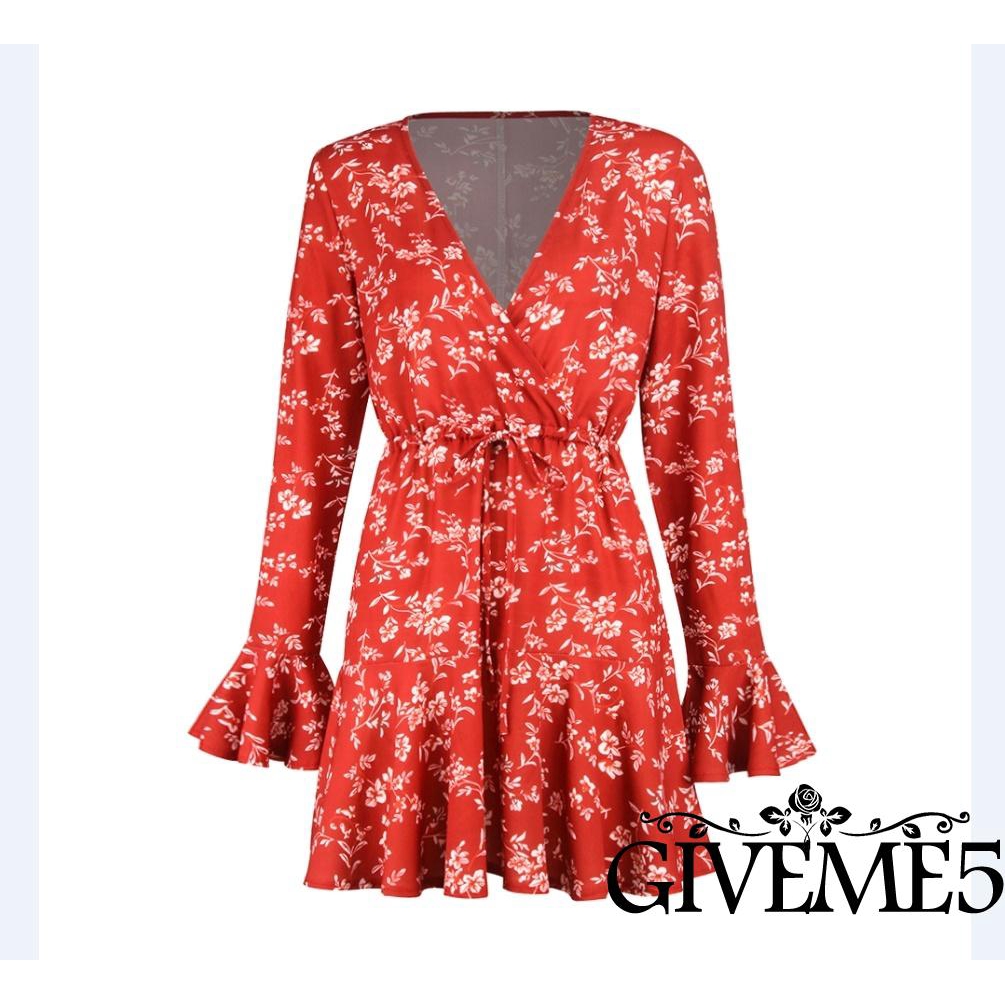 Đầm dài tay in họa tiết phong cách bohemian thanh lịch dành cho nữ