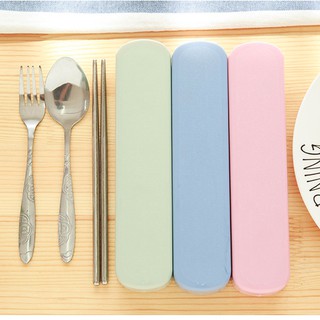 Bộ 3 (Muỗng Đũa Nĩa ixon) có hộp đựng dành cho văn phòng hoặc đi du lịch tiện dụng
