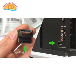Đầu nối hdmi vuông góc 90 độ 1 đầu đực 1 đầu cái