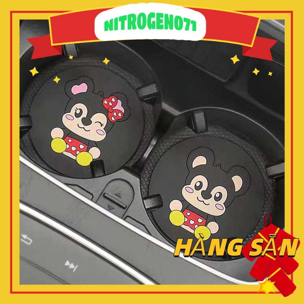 Nitrogen071 Ô tô dễ thương Giá đỡ ô Tấm lót chống trượt Cup cốc Coaster Phổ thông cho