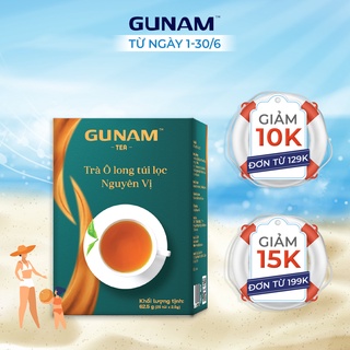 Trà Olong túi lọc GUNAM nguyên vị trà tươi (hộp 25 gói x 2,5g)