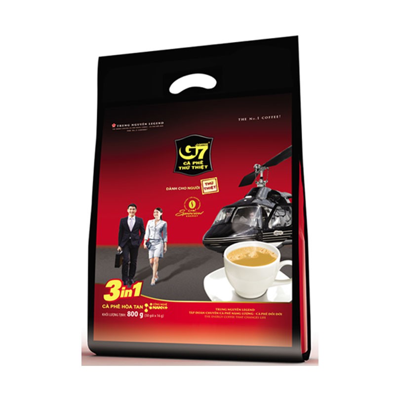 Cà phê hòa tan G7 3in1 Trung Nguyên Legend Bịch 800gr