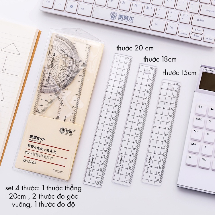 Thước Kẻ Thẳng, Thước Đo Góc Đơn Giản