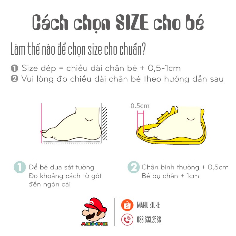 Ủng đi mưa cho bé MARIO sticker hình thú đáng yêu đế xốp mềm mại