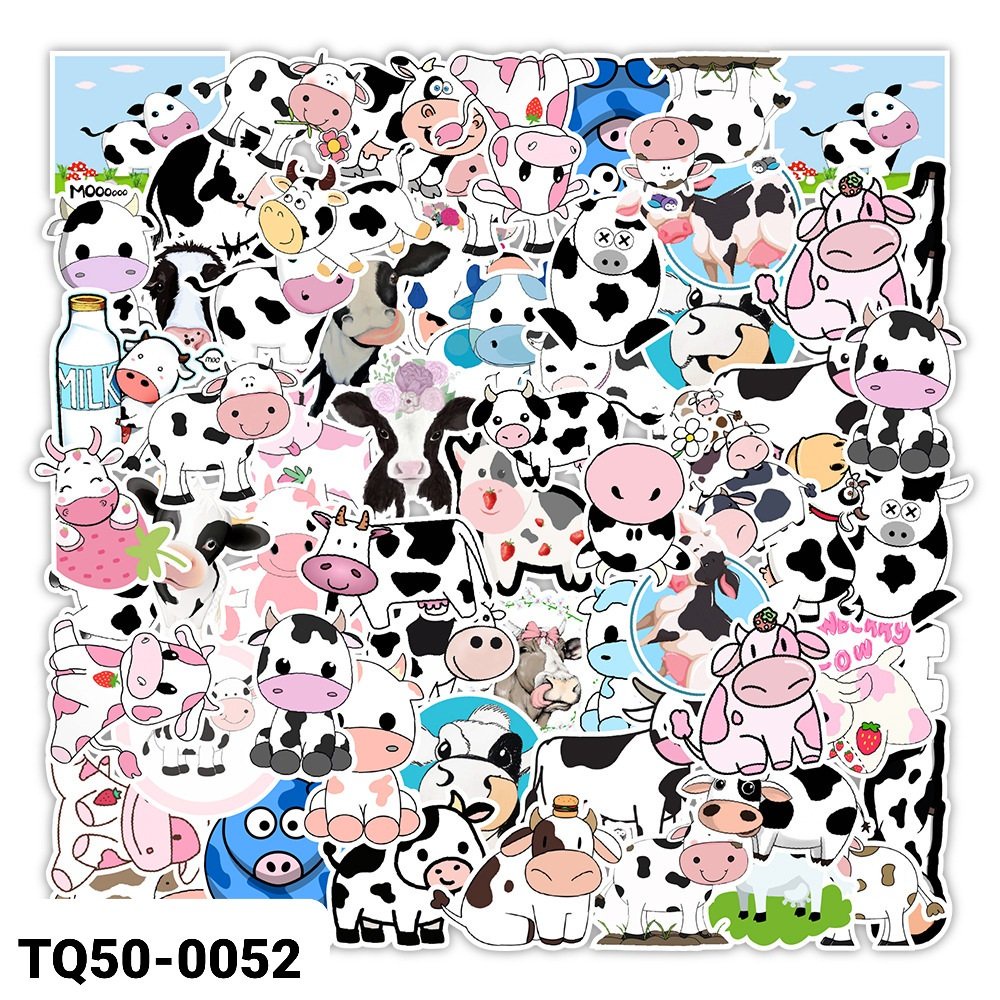 Sticker set 50 cái trang trí laptop, xe hơi  nhiều phong cách lựa chọn siêu cá tính