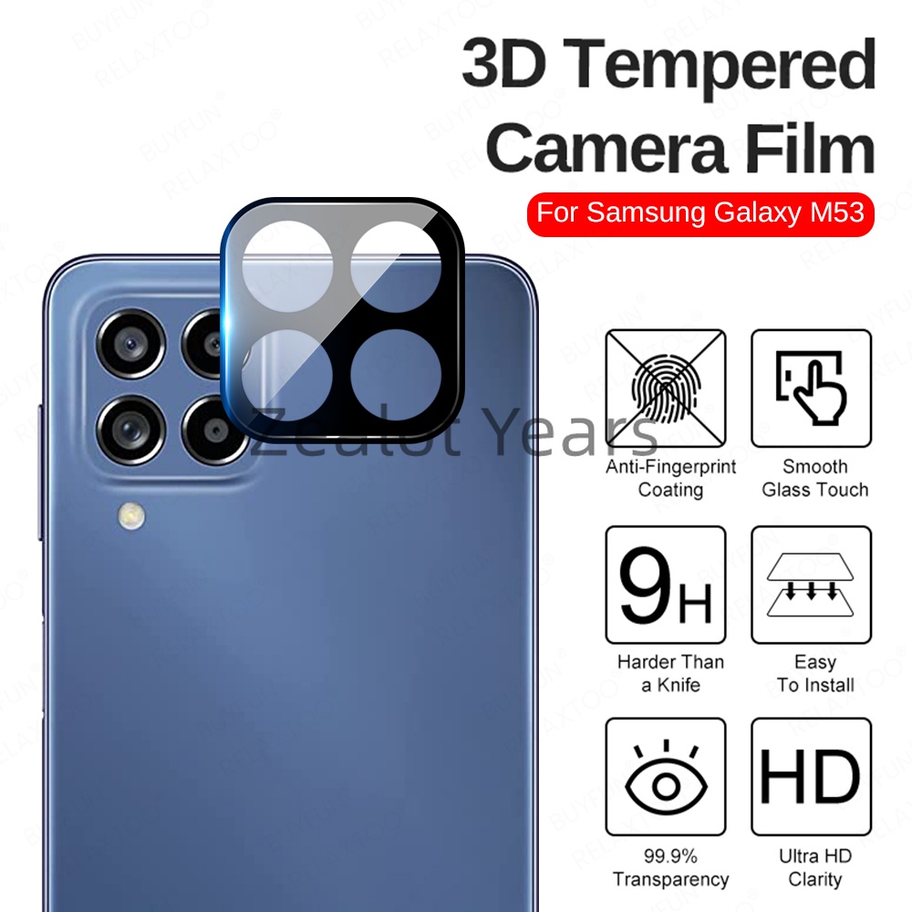 Ốp Điện Thoại Kính Cường Lực 3D Bảo Vệ Ống Kính Máy Ảnh Cho Samsung Galaxy M33 M53 M23 M52 5G