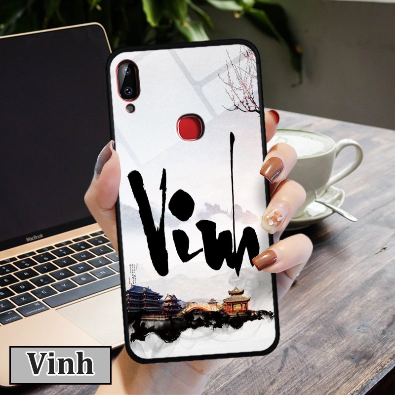 Ốp lưng kính 3D Vivo V9/ Y85 in chữ thư pháp ý nghĩa